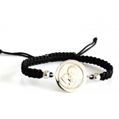 Jai Guruji Bracelet in silver for Girls